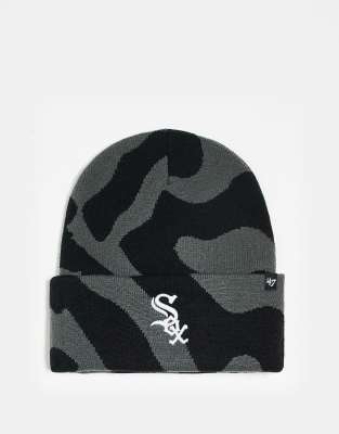 47 Brand 47 Brand Chicago White Sox print beanie in black