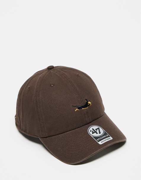 47 Brand clean up baseball cap in brown with dog embroidery - view 1