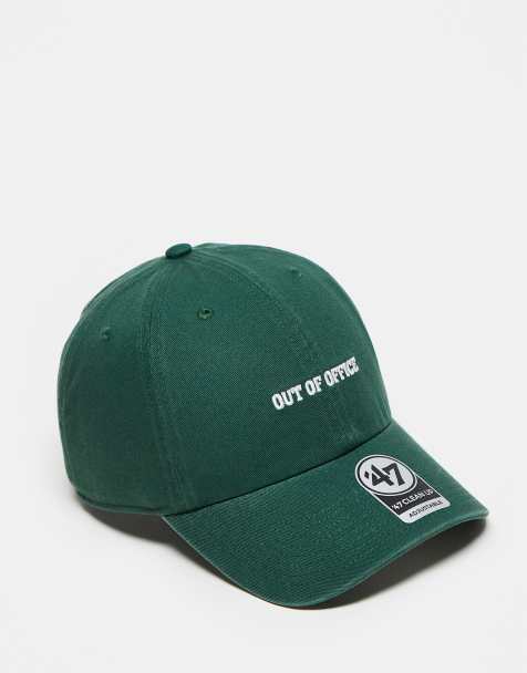 47 Brand clean-up baseball cap in dark green with slogan embroidery - view 1
