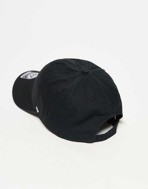 47 Brand – Clean Up – Baseballkappe in Schwarz mit Hunde-Aufnäher, 3 von 3