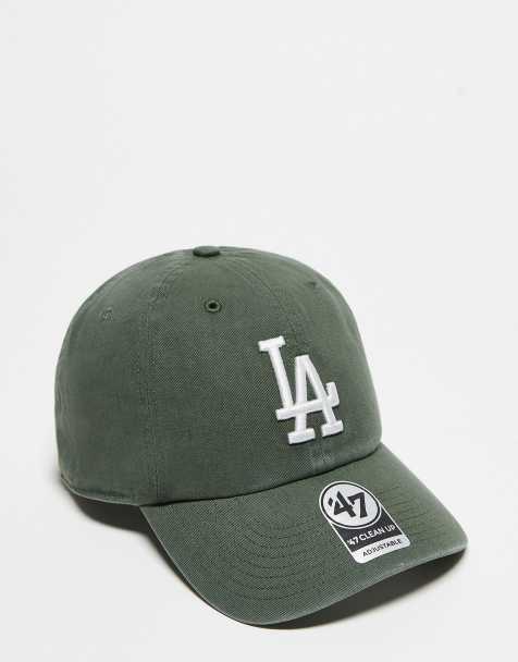 47 Brand – Clean Up – Czapka z daszkiem w spranym kolorze khaki z motywem LA Dodgers - view 1