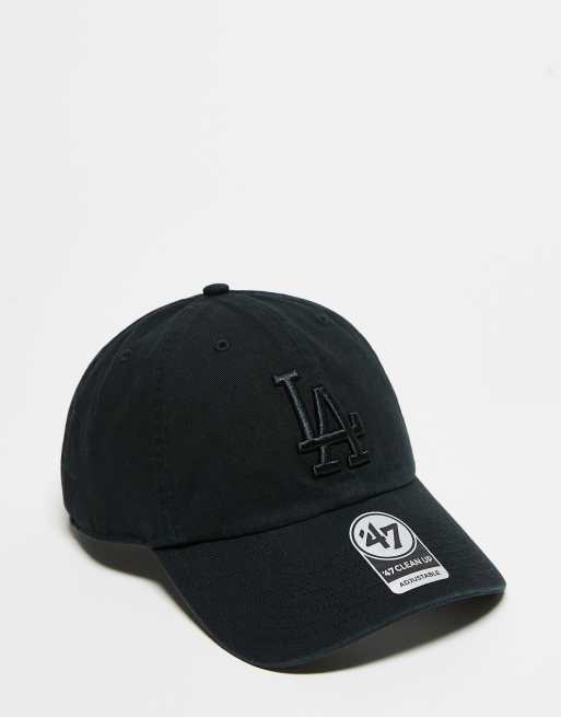 47 Brand – Clean Up – Czarna baseballowa czapka z daszkiem z motywem LA Dodgers