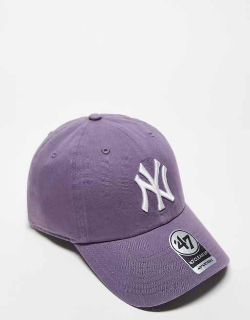 47 Brand – Clean Up – Liliowa czapka z daszkiem z motywem NY Yankees