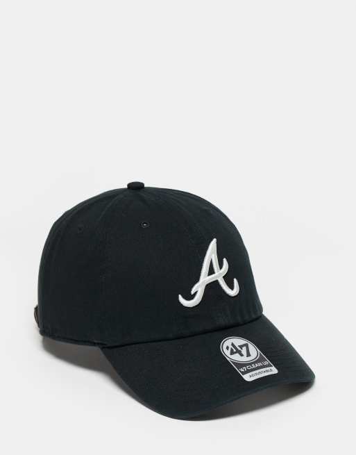 47 Brand - Clean Up MLB Atlanta Braves - Kasket i sort vask