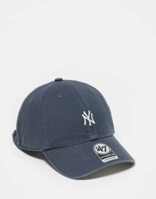 47 Brand 47 Brand Clean Up MLB NY Yankees cap in washed grey-Blue