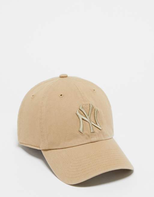 47 Brand – Clean Up NY Yankees – Kappe in farblich aufeinander abgestimmtem Beige