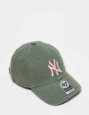 47 Brand 47 Brand contrast New York Yankees cap in washed khaki-Green