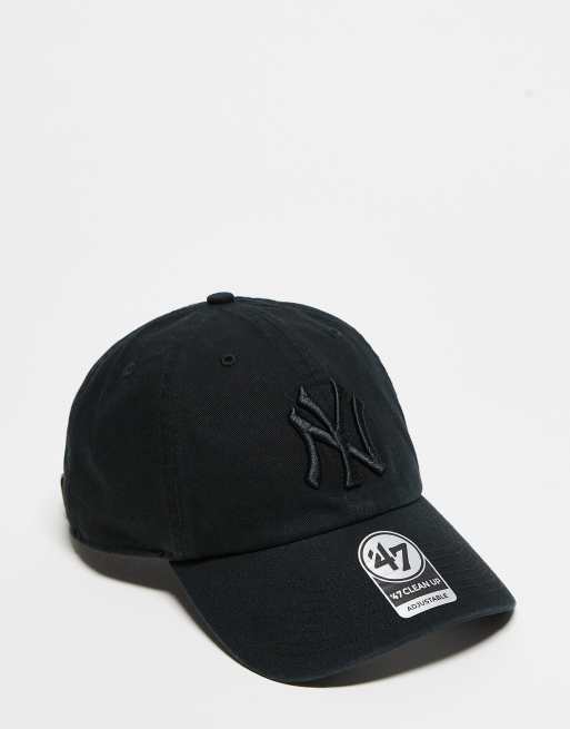 47 Brand – Czarna baseballowa czapka z daszkiem z motywem NY Yankees