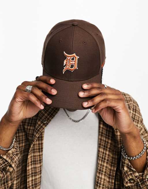 47 Brand Detroit Tigers baseball cap in brown with logo and badge