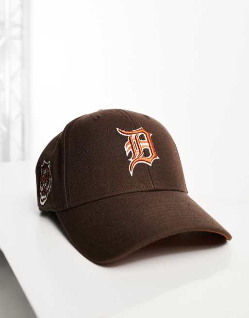 47 Brand Detroit Tigers Baseball Cap In Brown With Logo And Badge