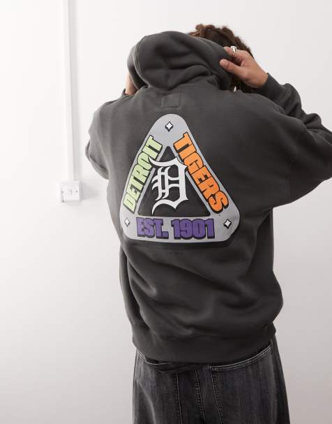 47 Brand – Detroit Tigers – Kapuzenpullover in Anthrazit mit Motiv-Print am Rücken - view 1