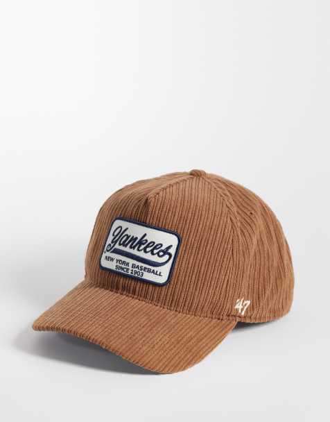 47 Brand - Gorra marrón con parche del logo de los NY Yankees de pana - view 1