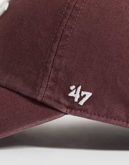 47 Brand - gorra NY Yankees en burdeos, 3 de 3