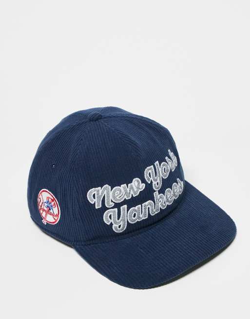 47 Brand – Granatowa sztruksowa czapka z daszkiem z motywem New York Yankees 