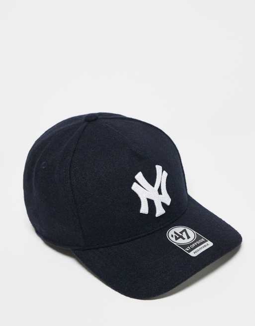 47 Brand – Granatowa wełniana czapka z daszkiem z motywem New York Yankees