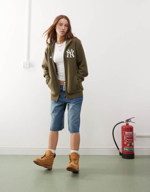 47 Brand – Kurtka dresowa w kolorze khaki z nadrukiem NY Yankees