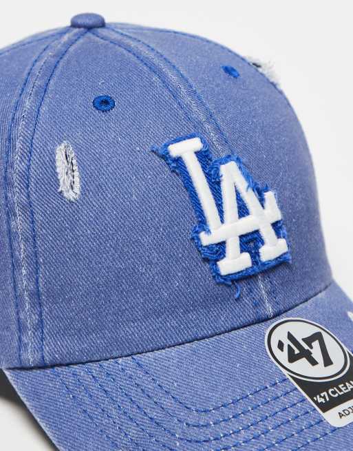 47 Brand LA Dodgers clean up baseball cap in distressed blue, 2 of 3