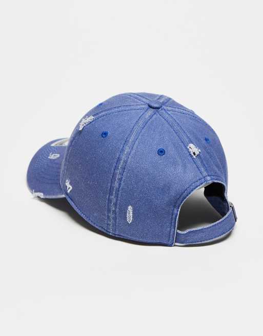 47 Brand LA Dodgers clean up baseball cap in distressed blue, 3 of 3