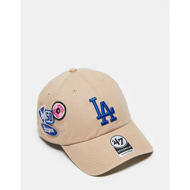 47 Brand LA Dodgers clean up baseball cap in khaki with multi