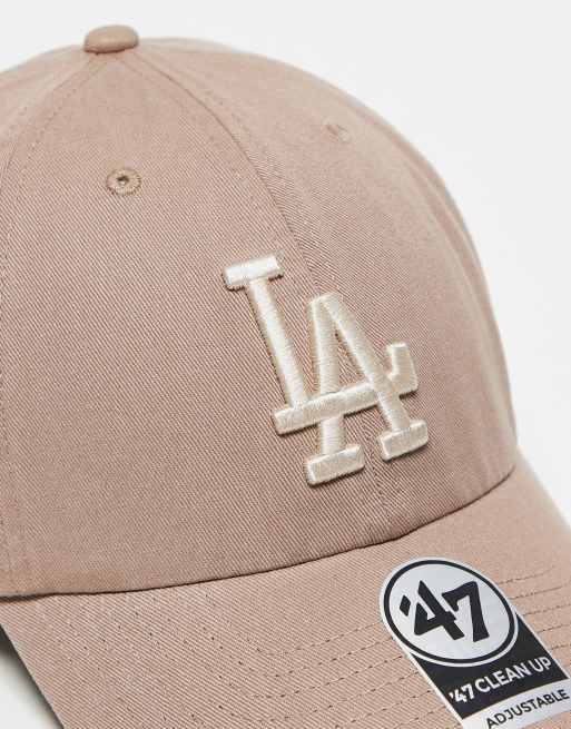 47 Brand – LA Dodgers Clean Up – Baseballkappe in Braun mit farblich abgestimmtem Logo, 2 von 3