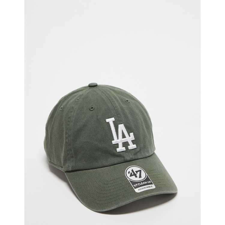 47 Brand LA Dodgers clean up cap in washed khaki ASOS