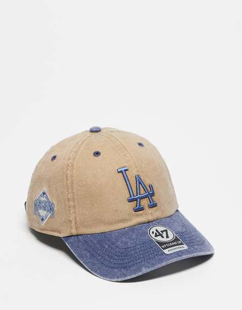 47 Brand LA Dodgers clean up cap with contrast peak in beige - view 1