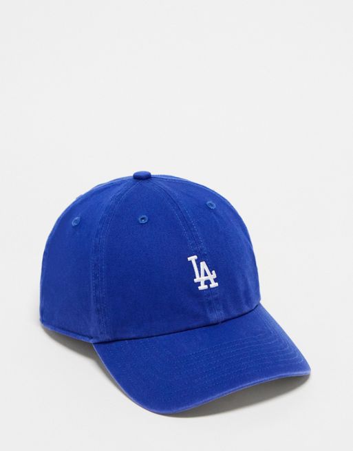 47 Brand LA Dodgers clean up knitted cap with mini logo in washed blue