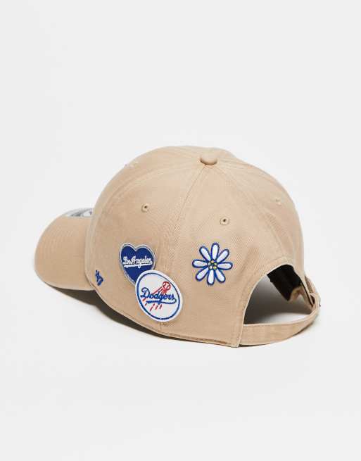47 Brand - LA Dodgers - Clean Up - Khaki baseballcap med forskellige mærker, 3 af 3