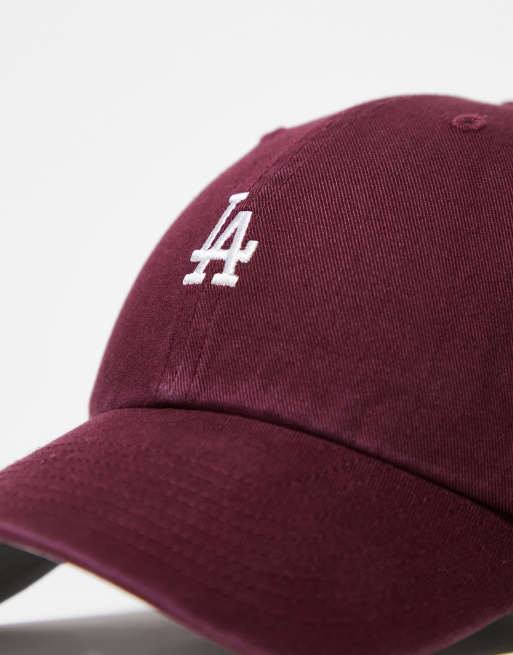 47 Brand - LA Dodgers - Clean Up - Pet met mini-logo in bordeauxrood, 3 van 4