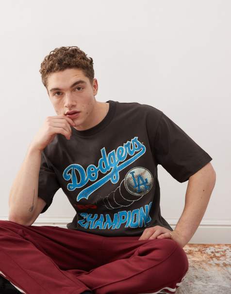 47 Brand LA Dodgers graphic print t-shirt in charcoal - view 1