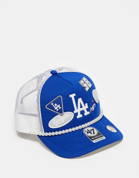 47 Brand LA Dodgers hitch baseball cap in blue with multi badging - view 1