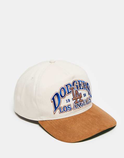 47 Brand LA Dodgers hitch baseball cap in off white and brown with faux suede peak - view 1