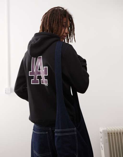 47 Brand - LA Dodgers - Hoodie met print op de achterkant in zwart