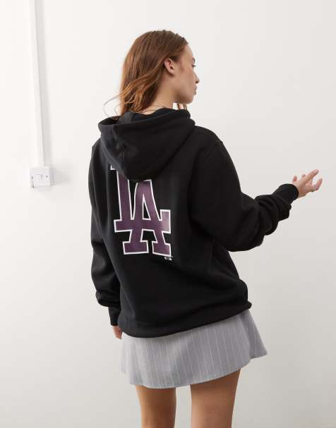 47 Brand – LA Dodgers – Kapuzenpullover in Schwarz mit Motivprint am Rücken - view 1