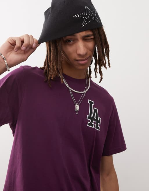 47 Brand – LA Dodgers – Lila t-shirt med tryck baktill, 2 av 4