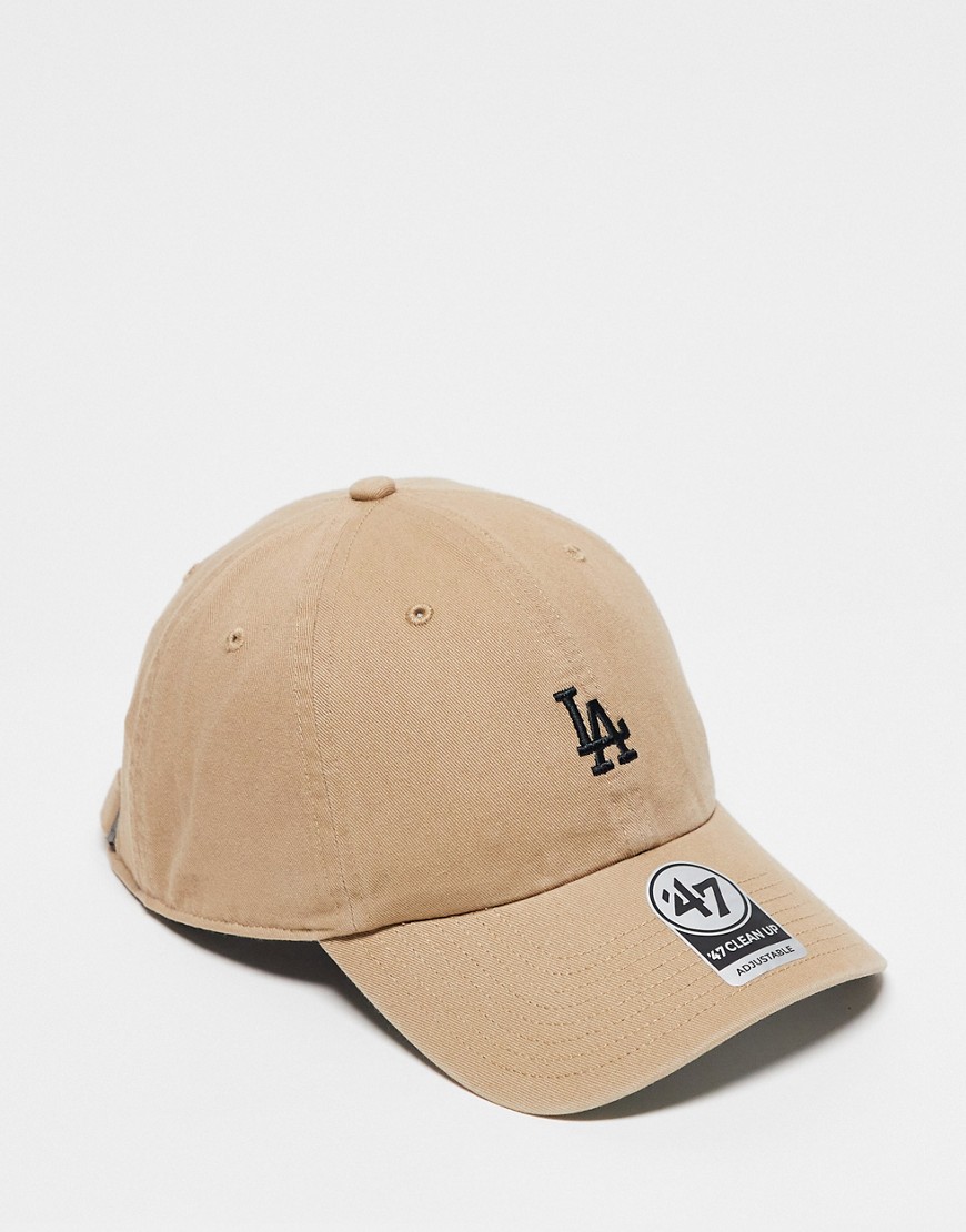47 Brand LA Dodgers mini logo clean up cap in brown-Neutral