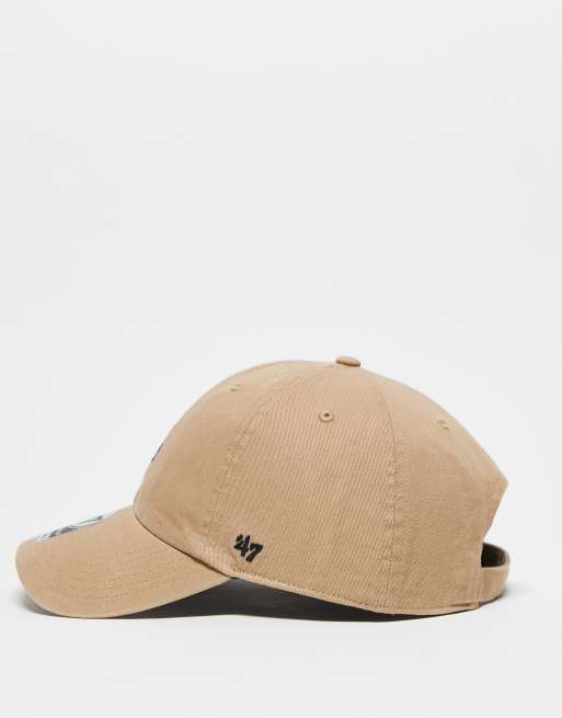 47 Brand LA Dodgers mini logo clean up cap in brown | ASOS