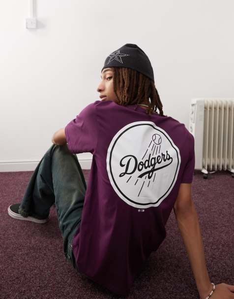 47 Brand LA Dodgers motif back t-shirt in purple - view 1