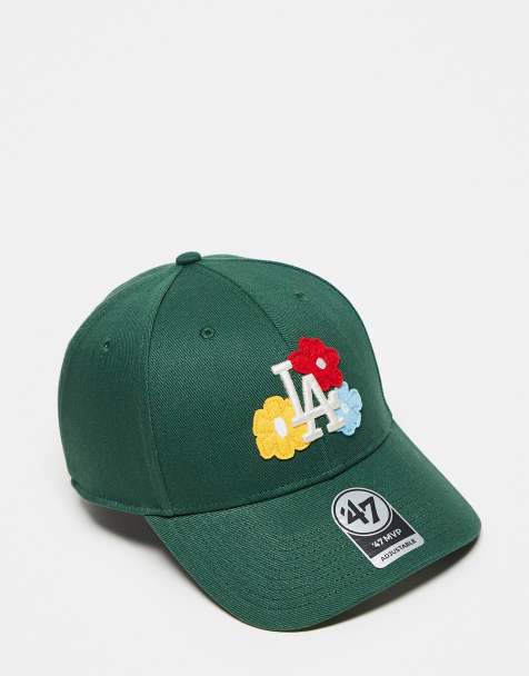 47 Brand LA Dodgers MVP baseball cap in green with floral embroidery - view 1