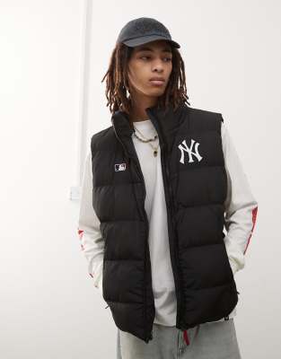47 Brand 47 Brand LA Dodgers padded hooded gilet in black