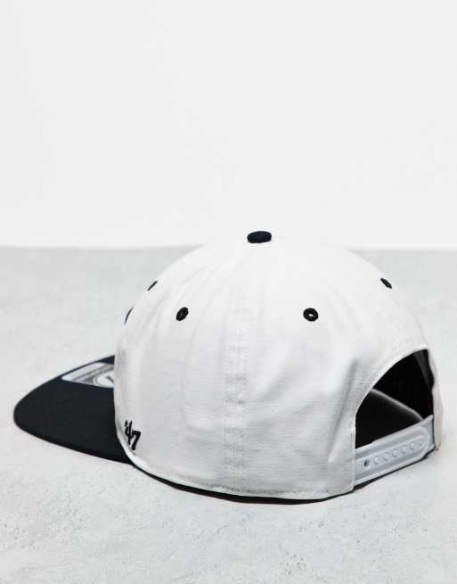 47 Brand LA Dodgers primary colour logo cap in white and black , 3 of 3