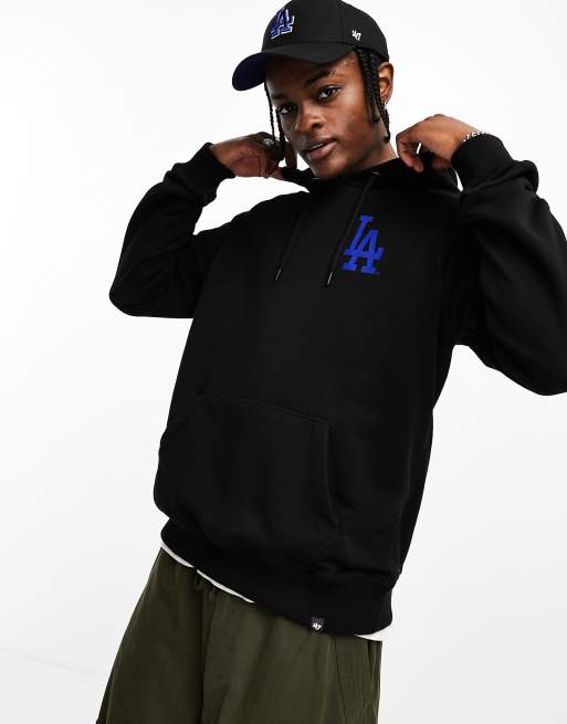 47 Brand MLB LA Dodgers pullover hoodie in white with chest and back print