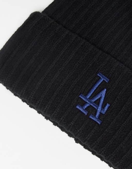 47 Brand LA Dodgers ribbed cuff knit beanie in black, 2 of 3