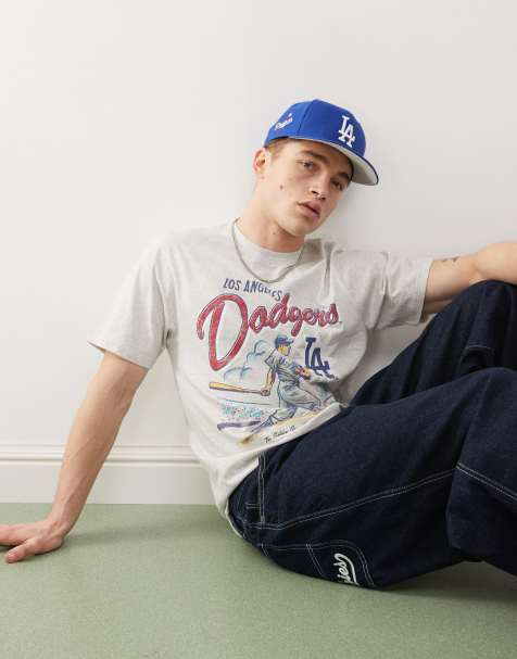 47 Brand - LA Dodgers - T-shirt à imprimé baseball - Gris - view 1