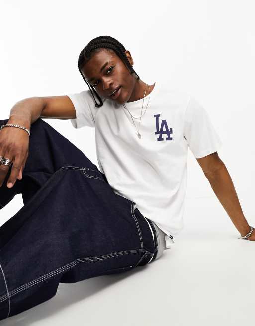 47 Brand LA Dodgers t-shirt in black with chest and back print