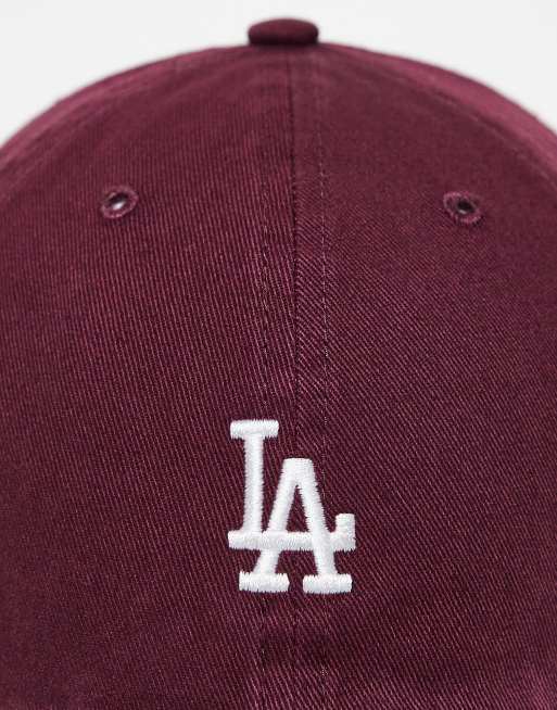 47 Brand LA mini logo cap in washed burgundy | ASOS
