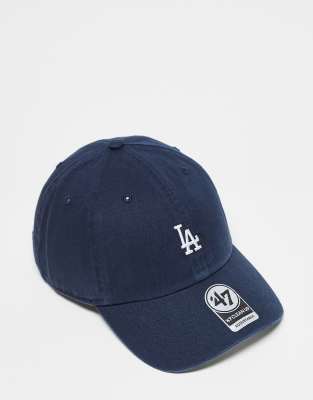 47 Brand 47 Brand LA mini logo cap in washed navy-Blue