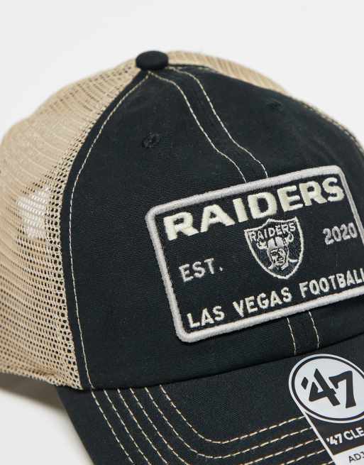 47 Brand - LA Raiders Clean Up - Sort trucker-kasket med mærke, 2 af 3