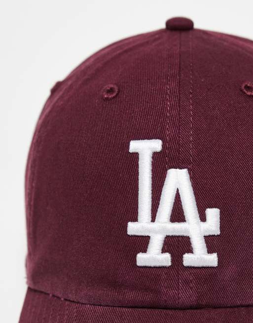 47 Brand Los Angeles Dodgers cap in washed burgundy , 2 of 3