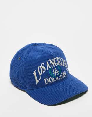 47 Brand 47 Brand Los Angeles Dodgers courdroy fitted cap in blue